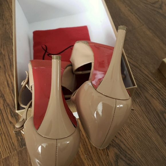 Christian loubuiton Debriditoe 85 Patent Nude - Picture 4 of 5